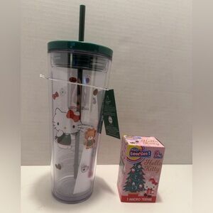 Hello Kitty x Starbucks Tumbler NEW plus HK Micro Teenie!